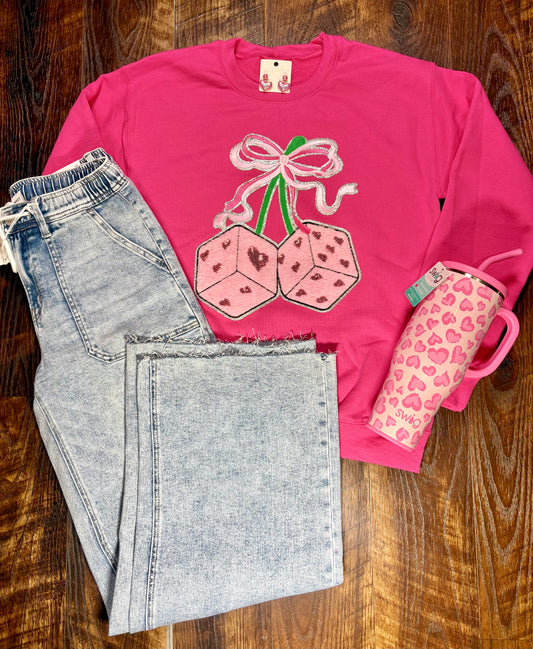 Bow & Cherry Dice Sweatshirt