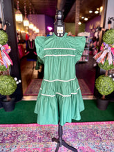 Load image into Gallery viewer, Hunter Green Ruffle Sleeve Dress
