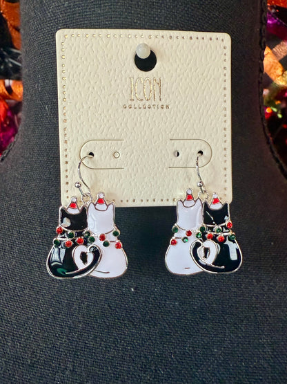 Christmas Double Cat Dangles
