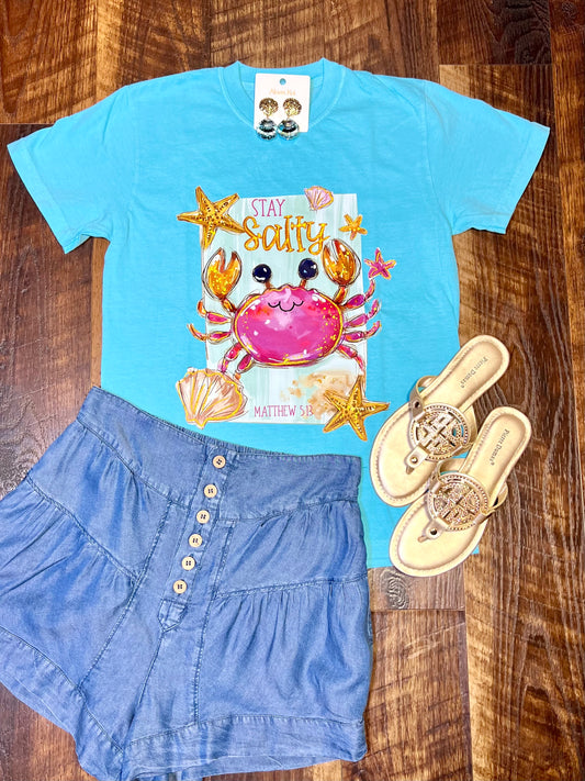 Comfort Colors “Stay Salty” Mathew 5:13 T-Shirt