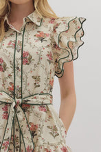 Load image into Gallery viewer, Ecru Floral Mini Dress
