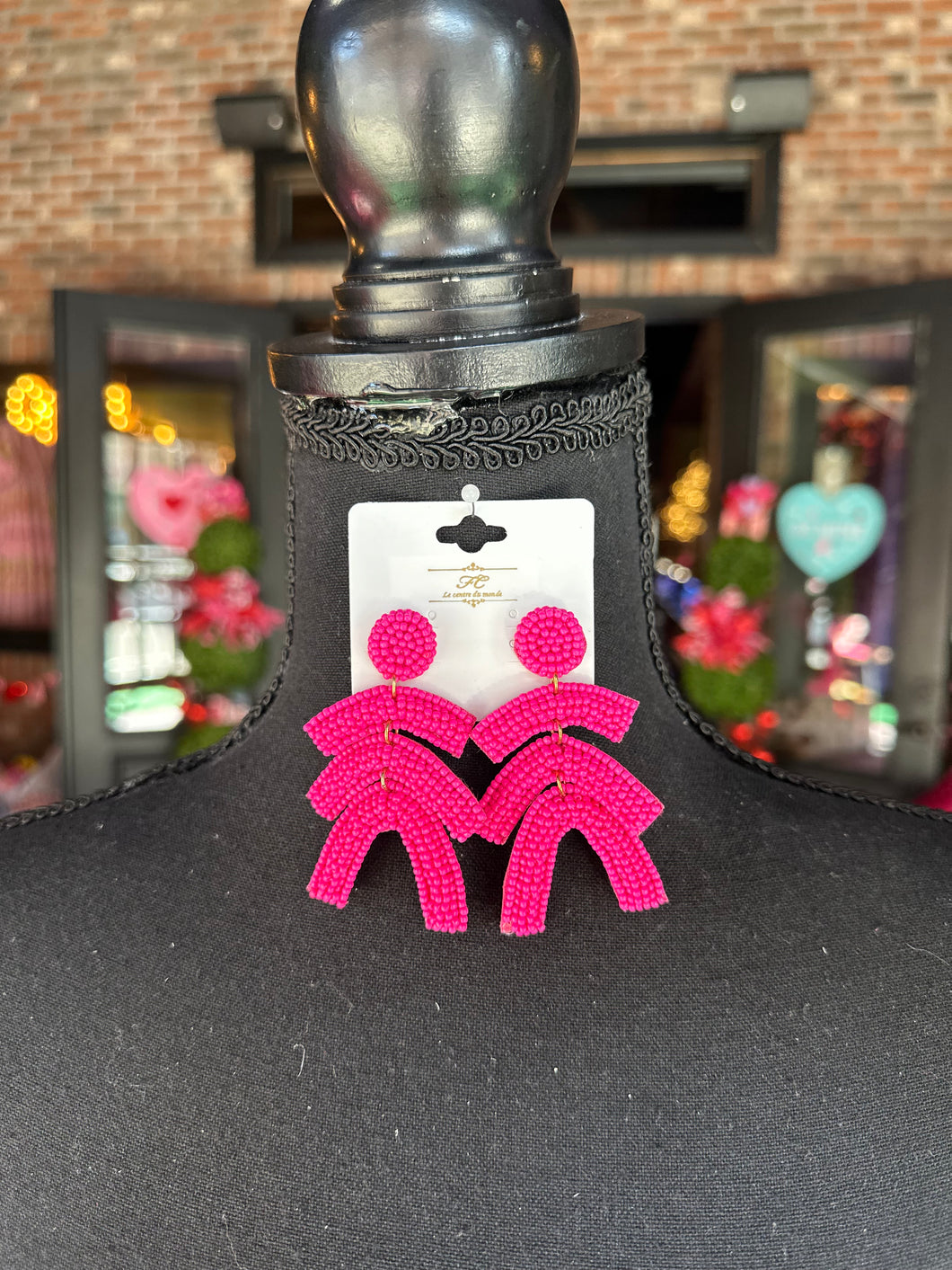 Fuchsia Arch Earrings