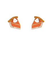 Load image into Gallery viewer, Rhinestone Pumpkin Pie Studs
