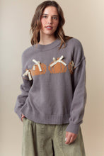 Load image into Gallery viewer, Pumpkin &amp; Lace Bow Sweater

