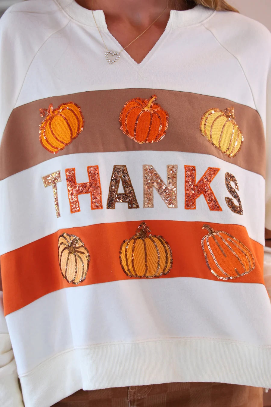 “Thanks” Pumpkin Pullover