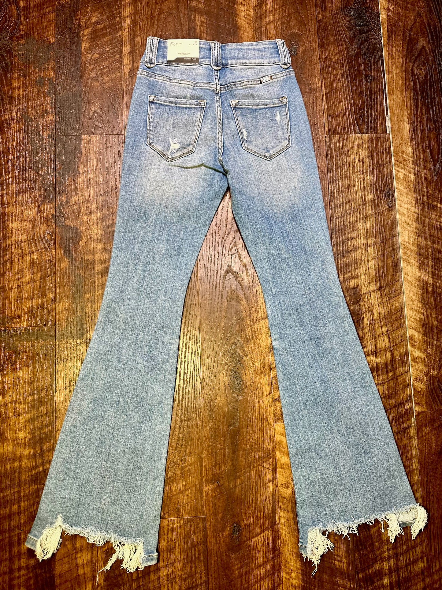 Kancan Medium Wash High Rise Flare Jeans