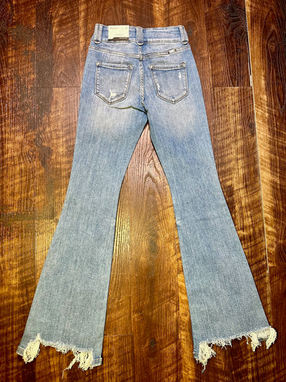 Kancan Medium Wash High Rise Flare Jeans