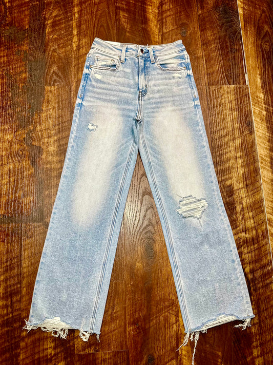 Flying Monkey High Rise Slim Wide Leg Jeans