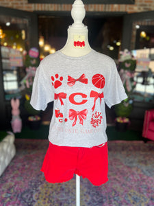 Classy Till Gameday Redhounds Bow T-Shirt