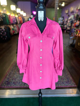 Load image into Gallery viewer, Magenta button-up Dress
