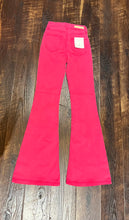 Load image into Gallery viewer, High rise Super flare Raspberry jeans
