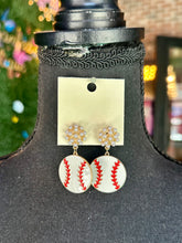 Load image into Gallery viewer, Baseball Drop Earrings
