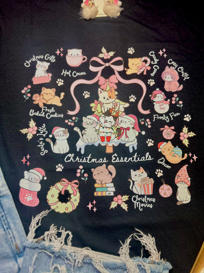 Cat Christmas Essentials T-Shirt