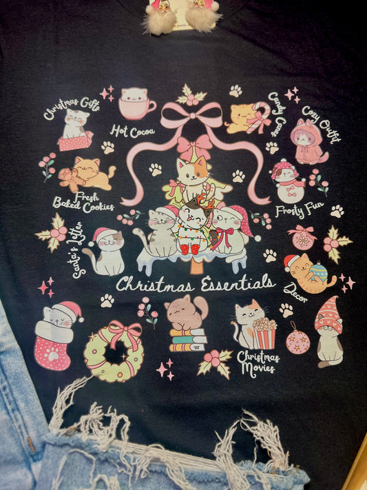 Cat Christmas Essentials T-Shirt