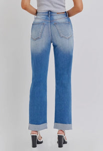 Medium Wash Super High Rise Dad Jeans