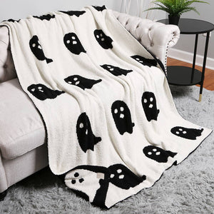 Black/White Reversible Ghost Blanket