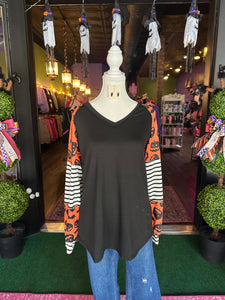 V-Neck Halloween Top