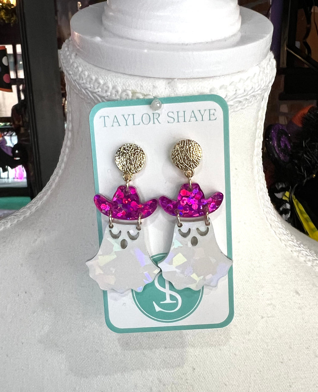 Taylor Shaye Boo-Haw Ghost Earrings