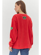 Load image into Gallery viewer, Red Sequin Bow Sweatshirt
