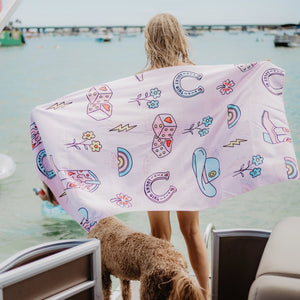 Lucky Cowgirl Quick Dry Towel