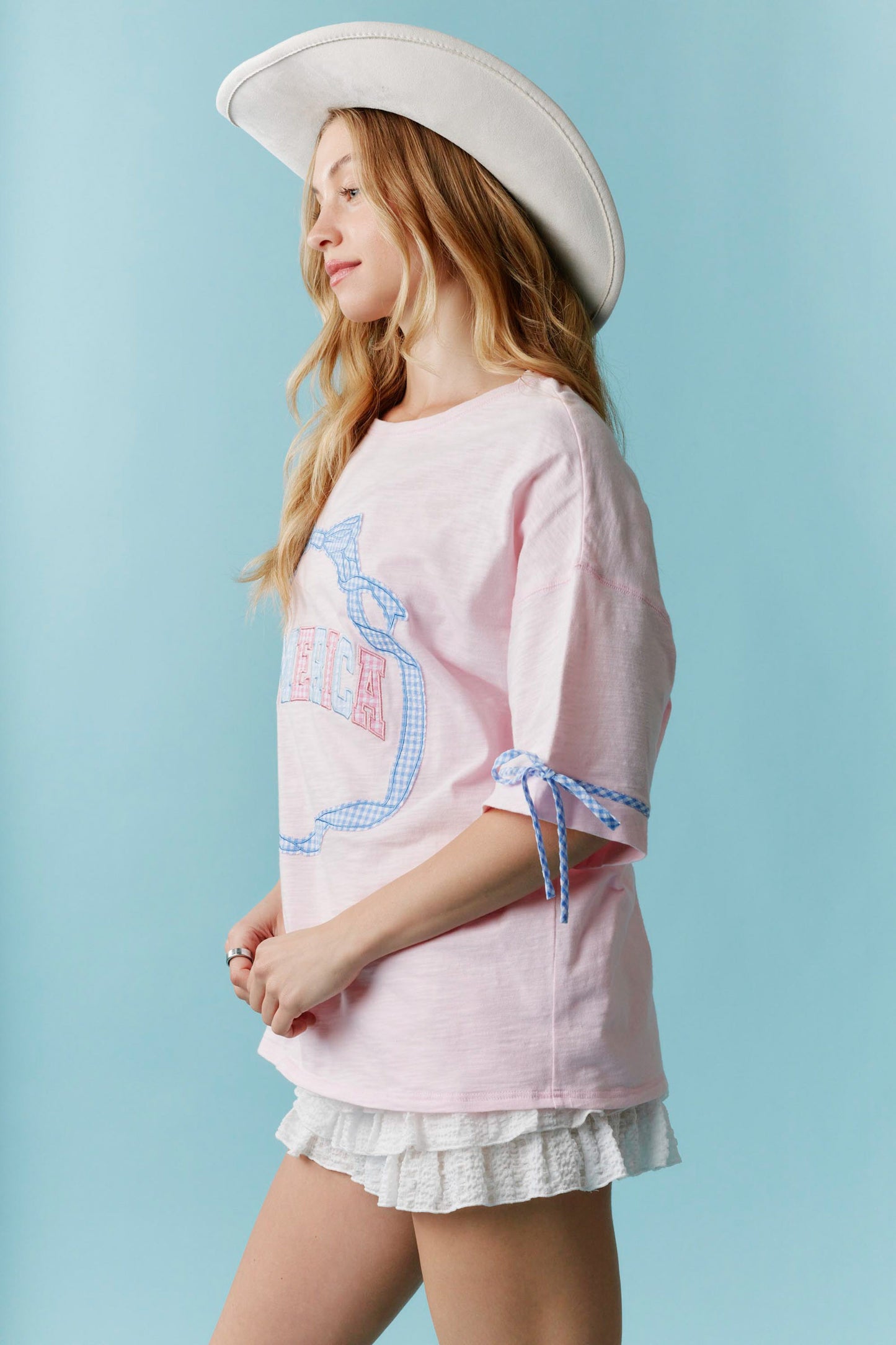Coquette Gingham “ America ” T-shirt