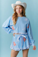 Load image into Gallery viewer, Gingham Patched Bear Ruffle Hem Set

