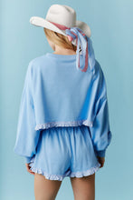 Load image into Gallery viewer, Gingham Patched Bear Ruffle Hem Set
