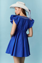 Load image into Gallery viewer, Cotton Poplin Ric Rac Trim Mini Dress
