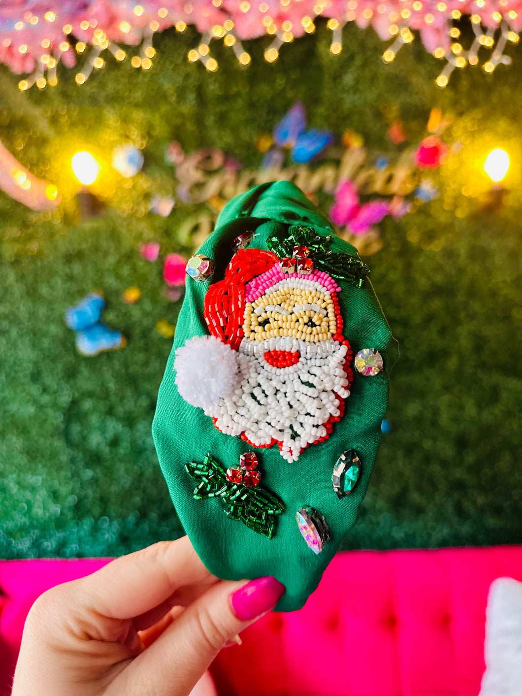 Beaded Santa Claus Headband