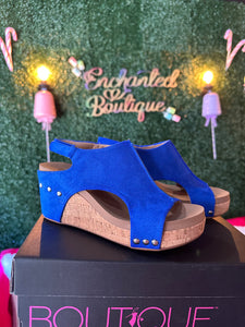 Corkys Electric Blue Wedges