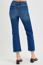 Load image into Gallery viewer, Risen Dark Wash High Rise Crop Flare Jeans

