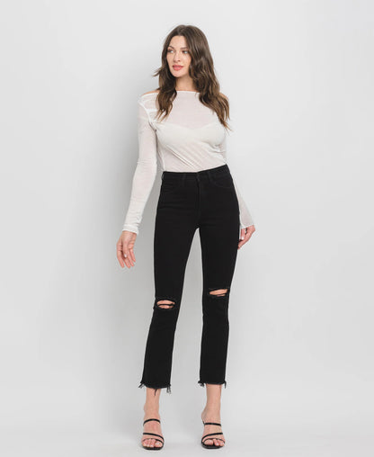 Lovervet Black Denim Straight Leg Jeans