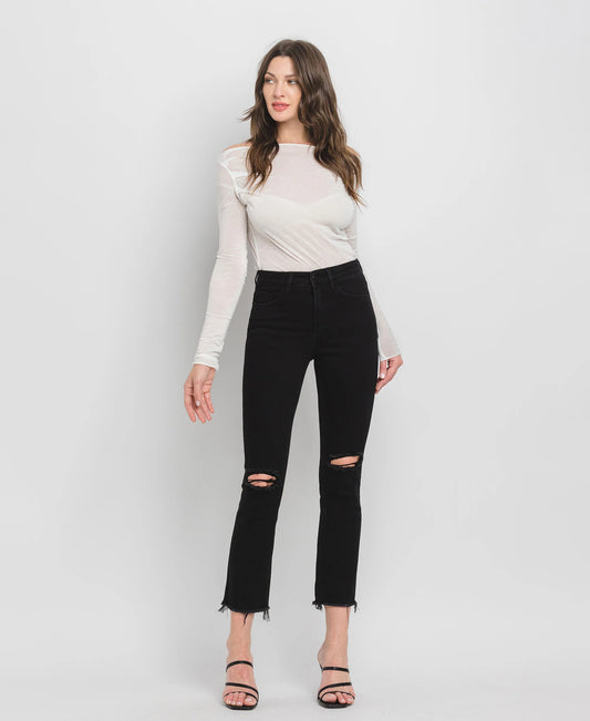 Lovervet Black Denim Straight Leg Jeans