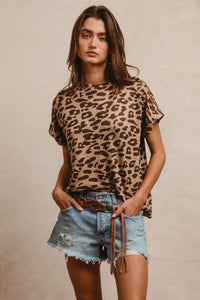 Leopard Print Knit Top