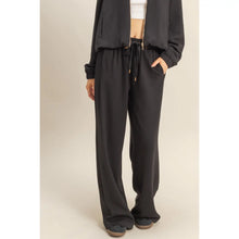 Load image into Gallery viewer, Black Wide-Leg Knit Joggers

