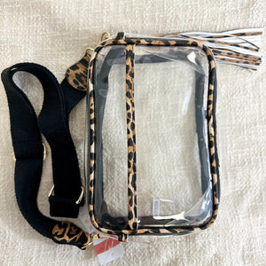 Leopard Clear Crossbody Bag