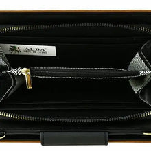 Load image into Gallery viewer, Tan &amp; Black Faux Suede Wallet
