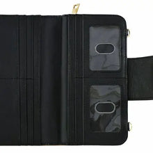 Load image into Gallery viewer, Tan &amp; Black Faux Suede Wallet
