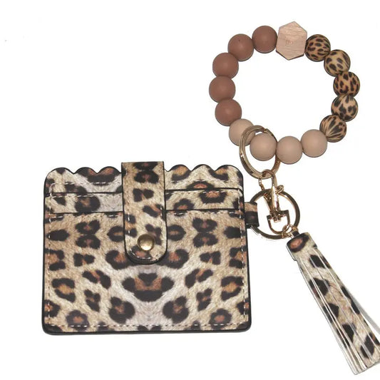 Leopard Keychain & Wallet