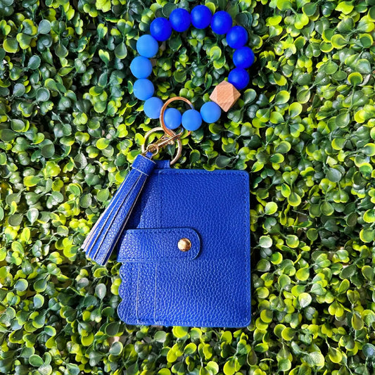 Royal Blue Keychain & Wallet