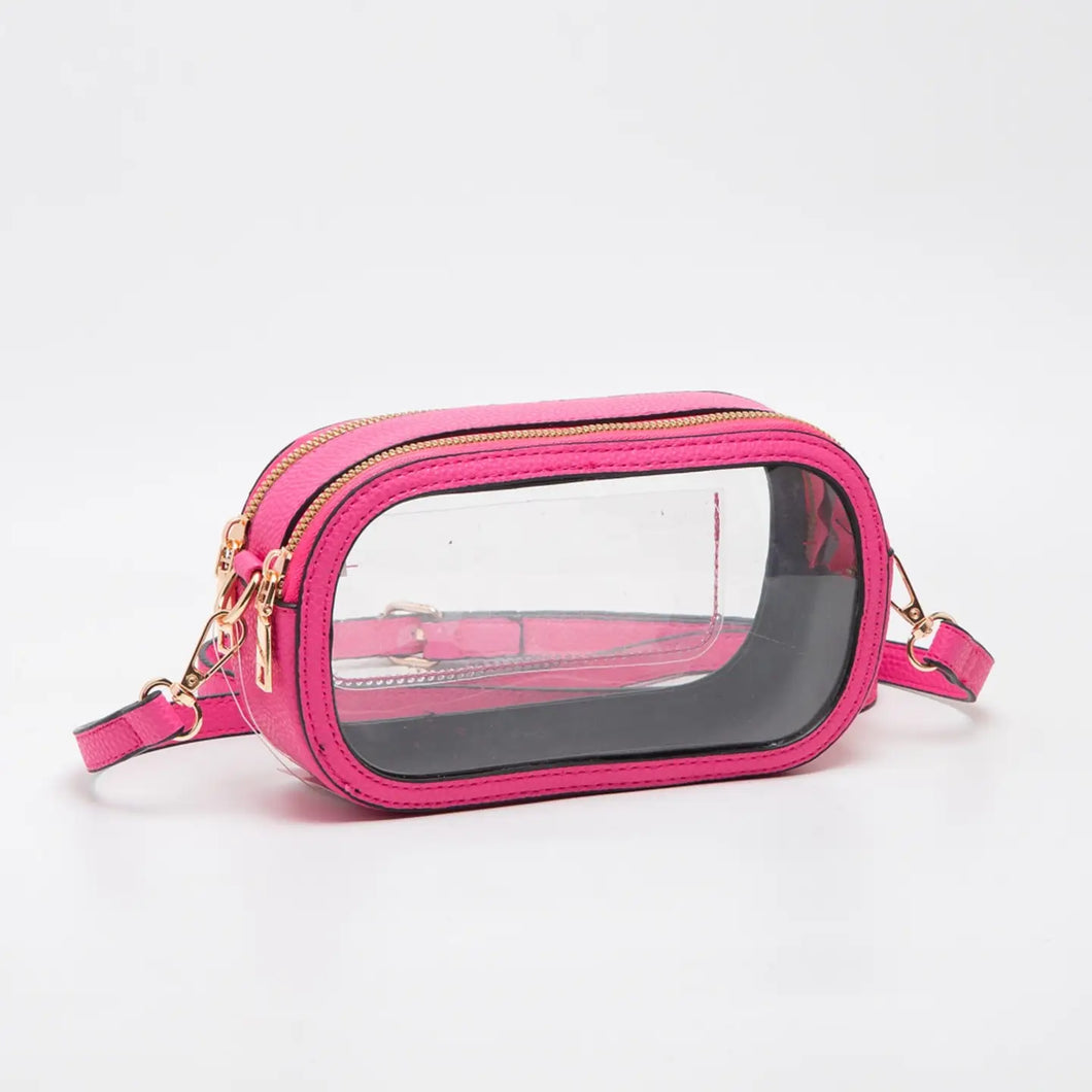 Double Zipper Oval Clear Bags