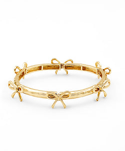 Gold Metal Bow Bracelet