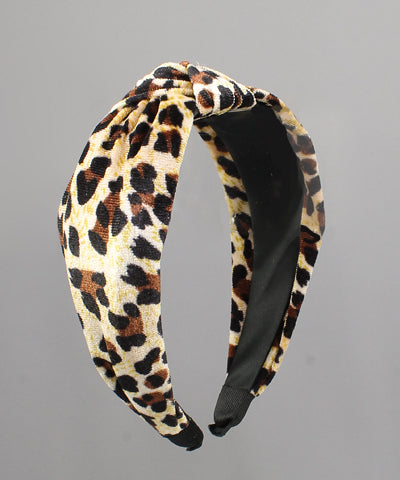 Leopard Top Knot headband