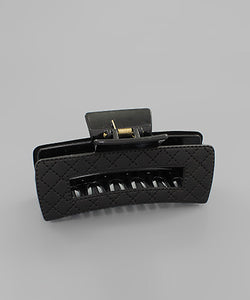 Quilted Rectangle Claw Clips