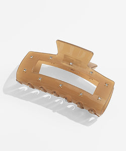 Light Brown Jeweled Hair Clip