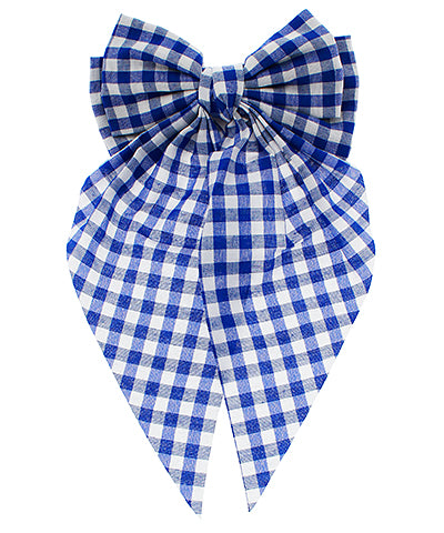 Checkered Bow Hair Clips