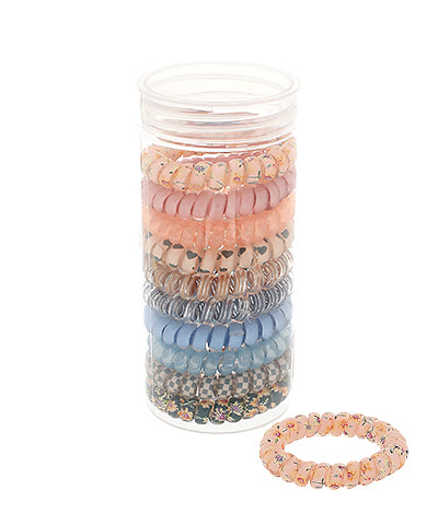 10pc Spiral Hair Tie Set