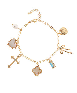 Gold Charm Bracelet