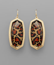 Load image into Gallery viewer, Leopard Hexagon Earrings
