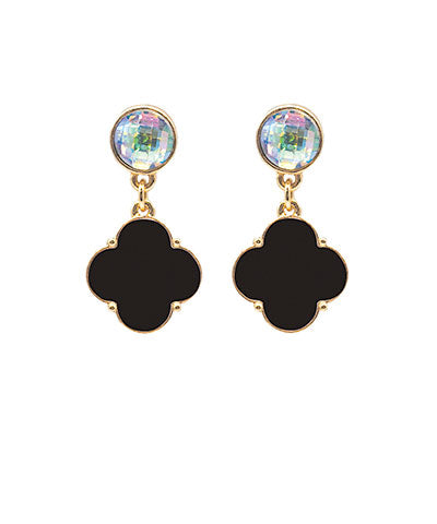 Black Clover Drop Earrings